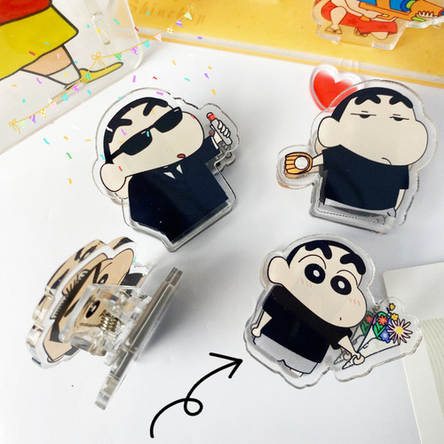Carefully selected Crayon Shin-chan Acrylic Note Clip Cute Creative Anime Cute Clip Test Paper Organizing Clip Wholesale