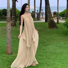 新品 2024 海边度假长裙高级氛围拍照女神穿搭大摆飘逸仙气套装裙
