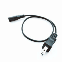 小日本出口插頭兩芯電源線8字尾插剃須刀充電線打印機配線