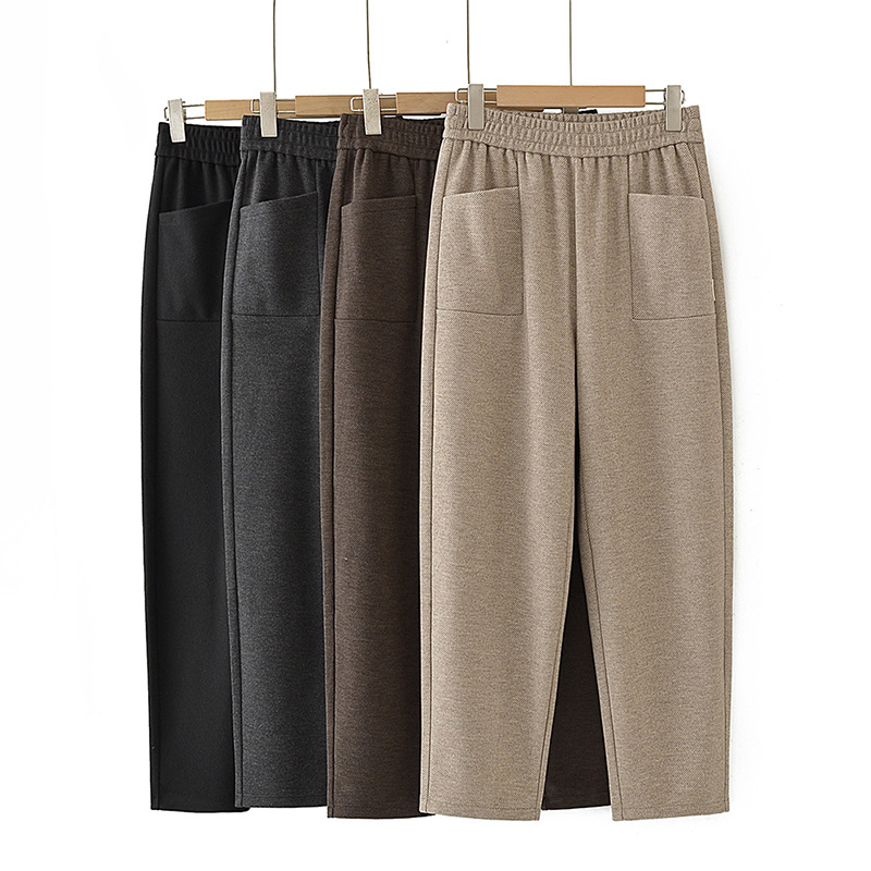中年妈妈春秋冬款宽松大码哈伦裤2025老太太50岁中老年人女装长裤