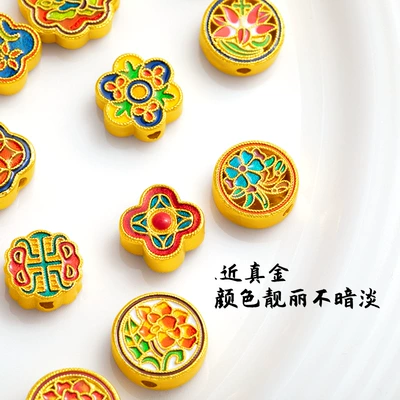 Zərgərlik ara hissələri Fortune Character, Through-Hole Enamel Jewelry