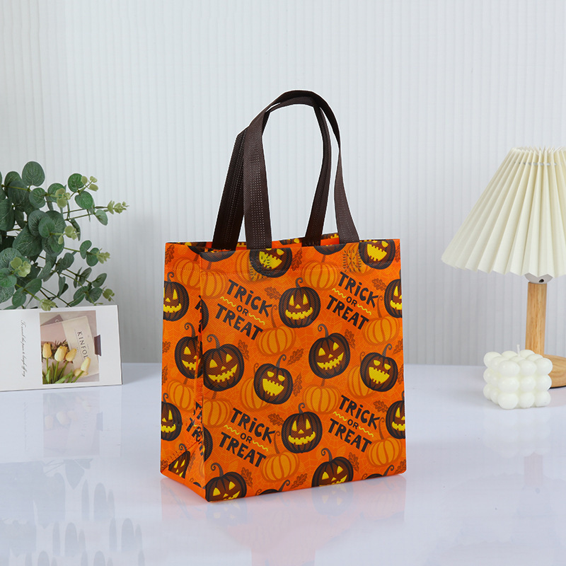 クロスボーダーハロウィン不織布バッグカボチャコウモリゴーストハロウィンキャンディ包装ポータブル防水子供のギフトバッグ|undefined