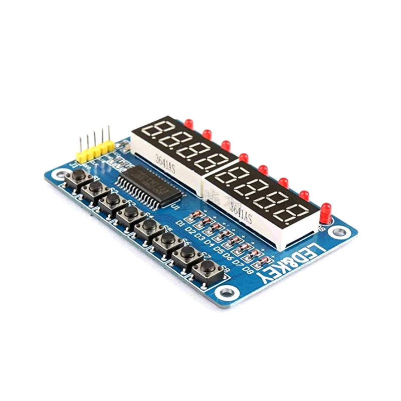 TM1638 button digital tube LED display module (8 -digit digital tube \ LED \ button)
