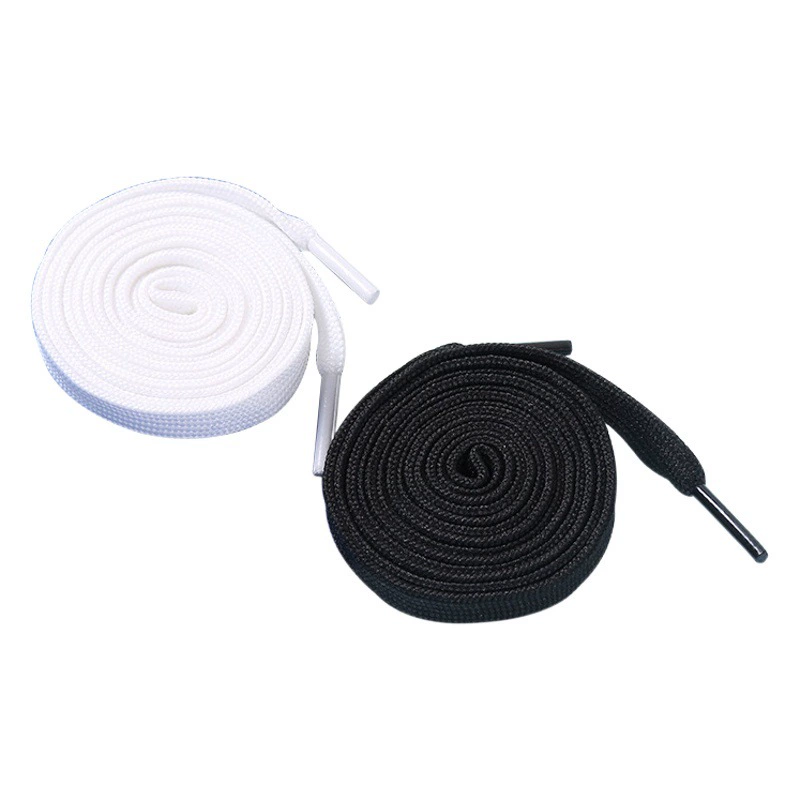 Шнурки плоские двухслойные из полиэстера 10 мм в наличии, подходят для повседневной и спортивной обуви, белых туфель, оптовая продажа кожаной обуви