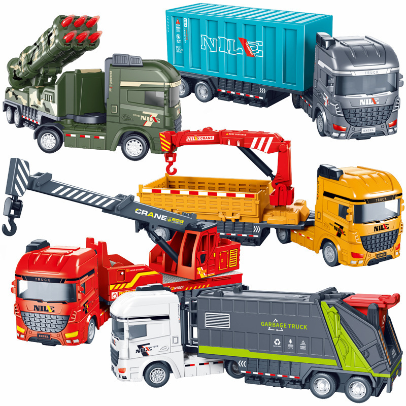 Inercia infantil gran coche de juguete niño coche de ingeniería de rescate camión de bomberos vehículo de transporte vehículo militar modelo de vehículo sanitario
