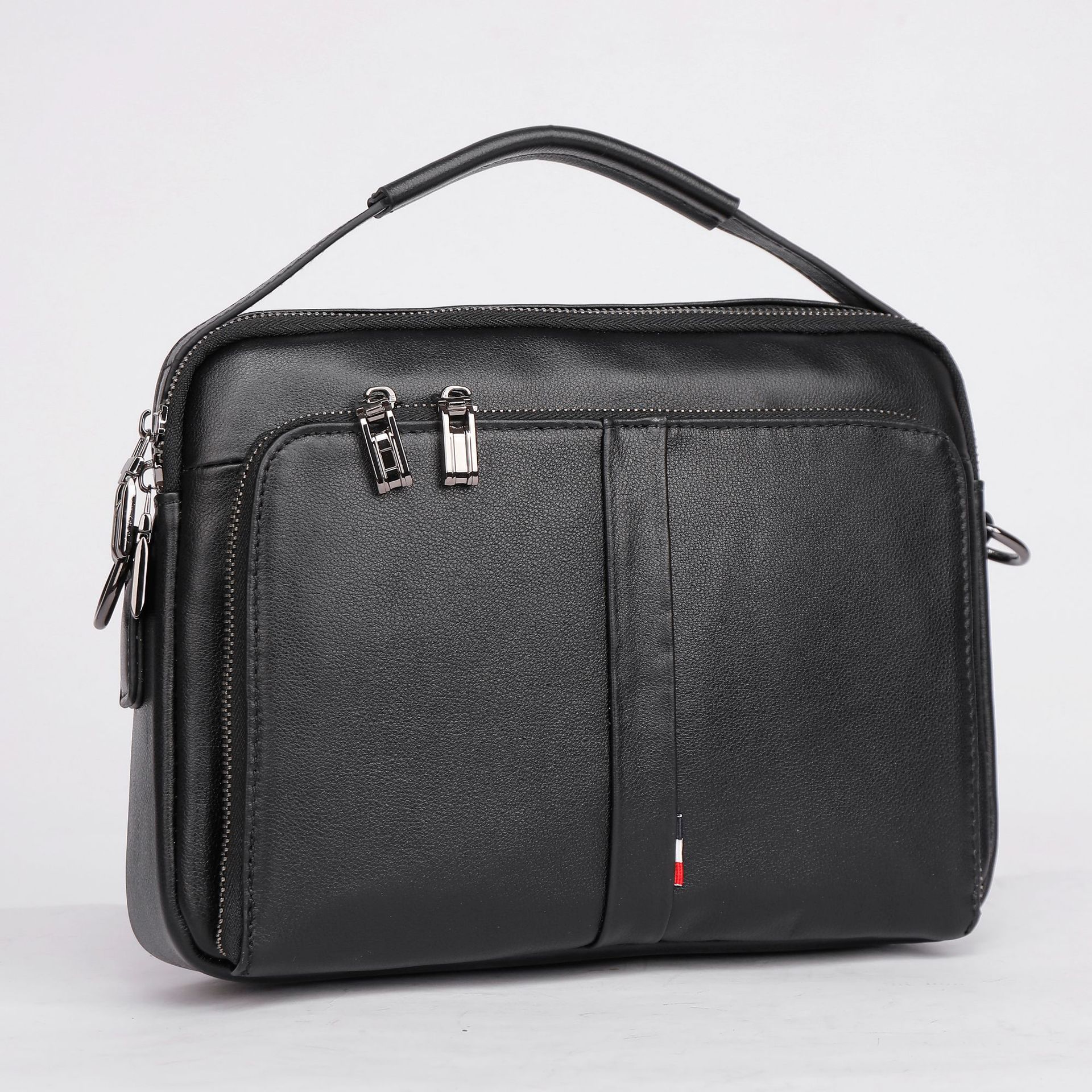 Nuevo bolso de piel de vaca de primera capa para hombre, bolso cruzado, bolso de hombro informal a la moda, bolso de negocios de cuero genuino para hombre, bolso para hombre