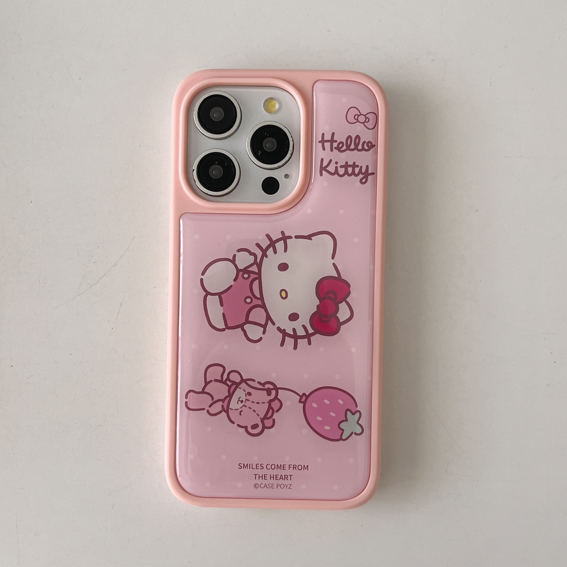 Divertido gato KT lindo de dibujos animados para Apple 16ProMax funda para teléfono móvil 15Pro nuevo 14/13 simple 15PM