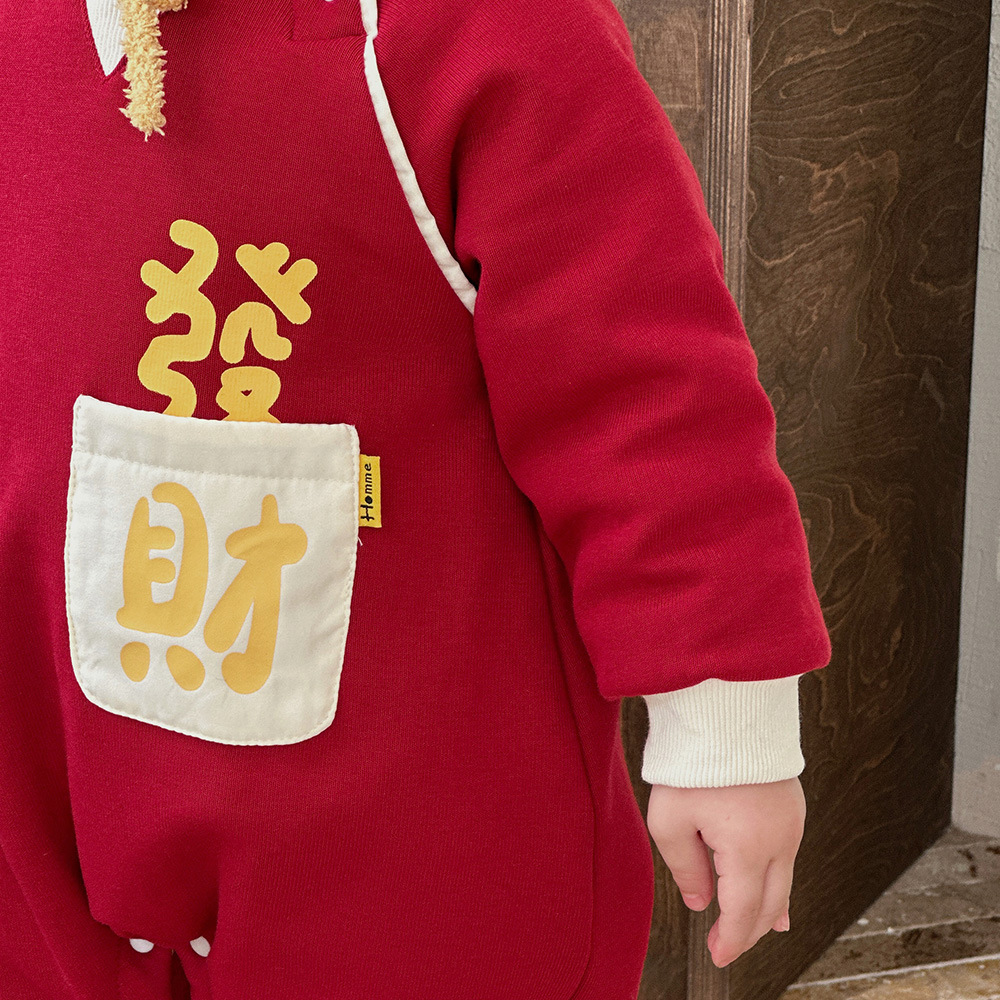 2024 nuevo bebé de invierno, estilo occidental, bolsillo rico, bebé grueso, cálido, cómodo, suave, una pieza, chaqueta acolchada de algodón