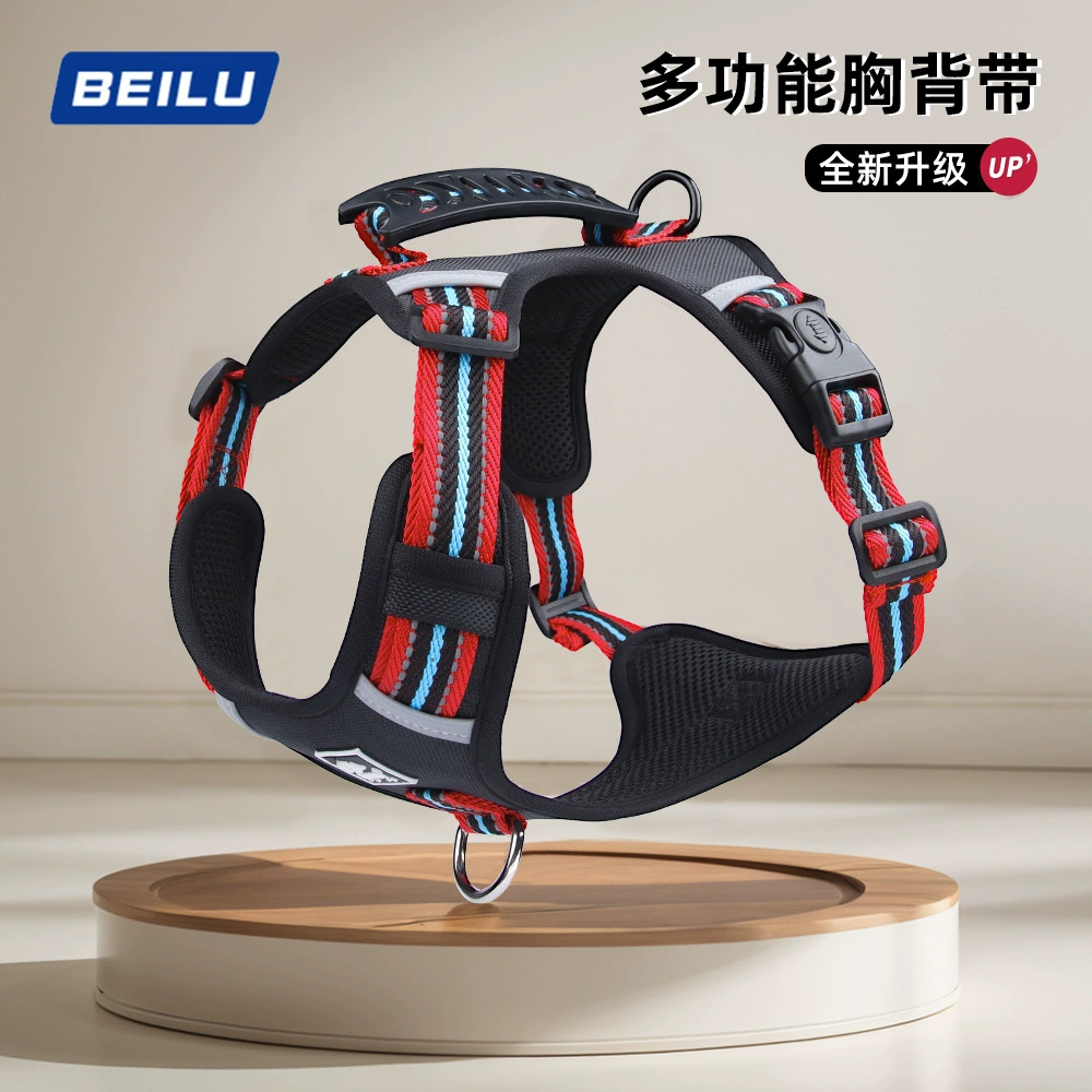 Усовершенствованная противоударная шлейка для собак, трансграничная новинка, с возможностью вытягивания, для безопасных путешествий, износостойкий поводок для собак.