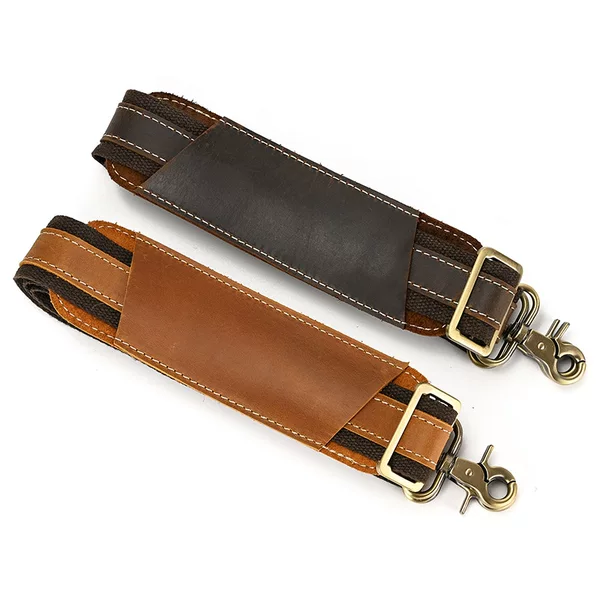 Vintage Genuine Leather Shoulder Strap Cowhide Bag Accessories Crazy Horse Leather shoulder belt strap