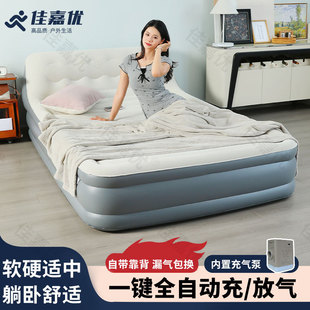 家用充气床双人加高加厚自带床头植绒充气垫折叠便携打地铺气垫床-阿里巴巴