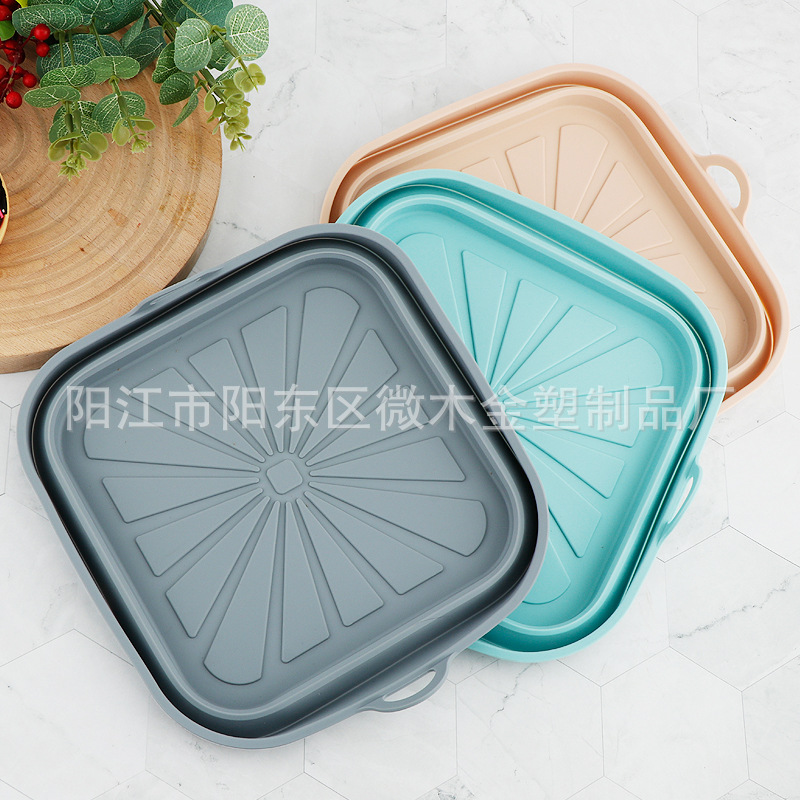 Amazon Hot Sale Cuadrado Plegable Air Fryer Silicone Air Fryer Silicone Pot image 1