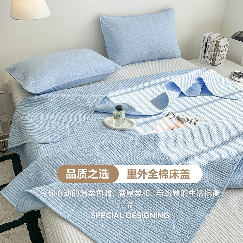 両面綿ベッドカバー単品厚手綿100％ベッドシーツ滑り止め綿充填畳マットオールシーズン対応|undefined