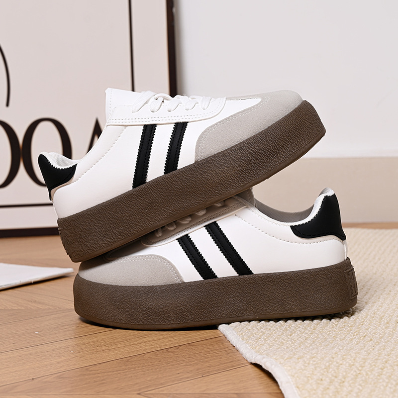 Hot Style Moral Training Shoes for Women 2025 Spring New Thick-Soled White Shoes Height-Increasing Sneakers Versatile Fashion Sports Shoes for Women