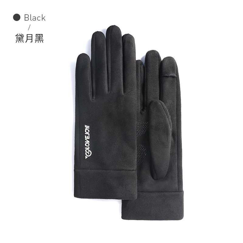 Otoño e invierno guantes de terciopelo Forro cálido forrado de lana gruesa a prueba de viento a prueba de frío a prueba de fugas Flip dedo guantes de pantalla táctil para mujeres
