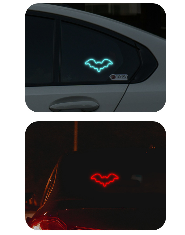 Car Solar-Powered Wireless Led Triangular Window Heart-Shaped Light, Wireless Neon Glowing C-Pillar Ambient Car Interior Decoration