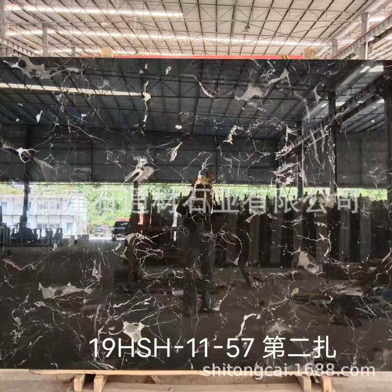 Black Ice Flower Marble Mesh Shower Panel Floor Tile Stone Villa Hotel Wall Floor Material Project Black Ice Flower