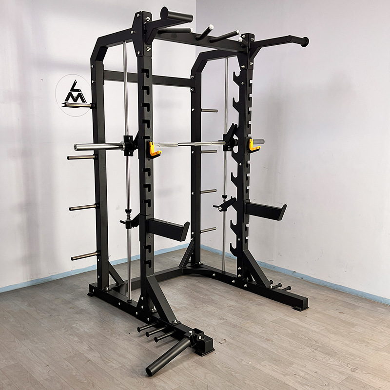 Fábrica gimnasio equipos de gran tamaño multifuncional Smith máquina de cuclillas tipo marco push-up conjunto completo de equipos de ejercicios