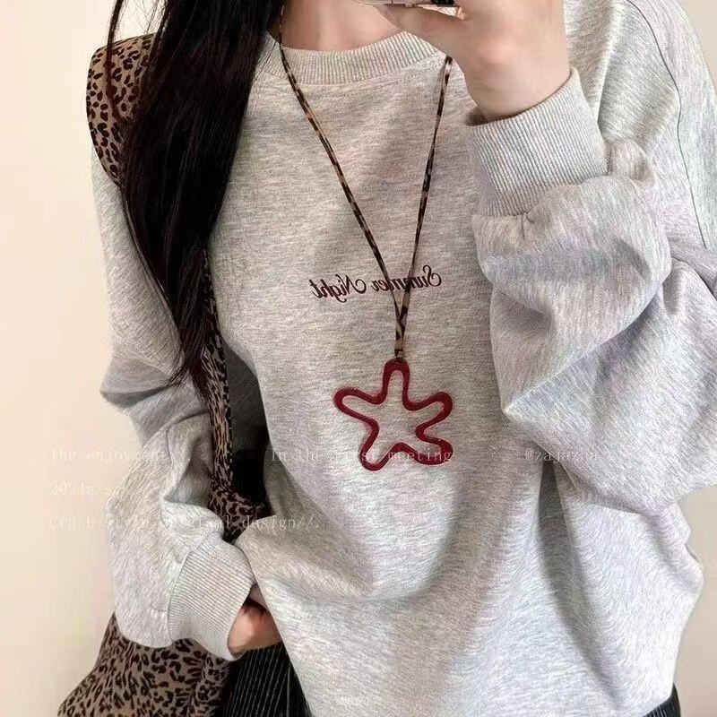 Sweet and Cool Retro Vintage Bowknot Metal Necklace Ethnic Style Bohemian Simple Versatile Long Circular Pendant