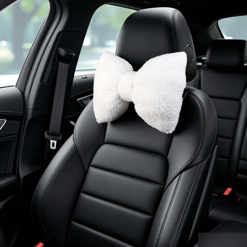 Cochecabezas de automóviles almohada de abrazamiento de cordero calentamiento de cochecabezas de automóviles de invierno protección de cuello accesorios interiores de automóviles simples