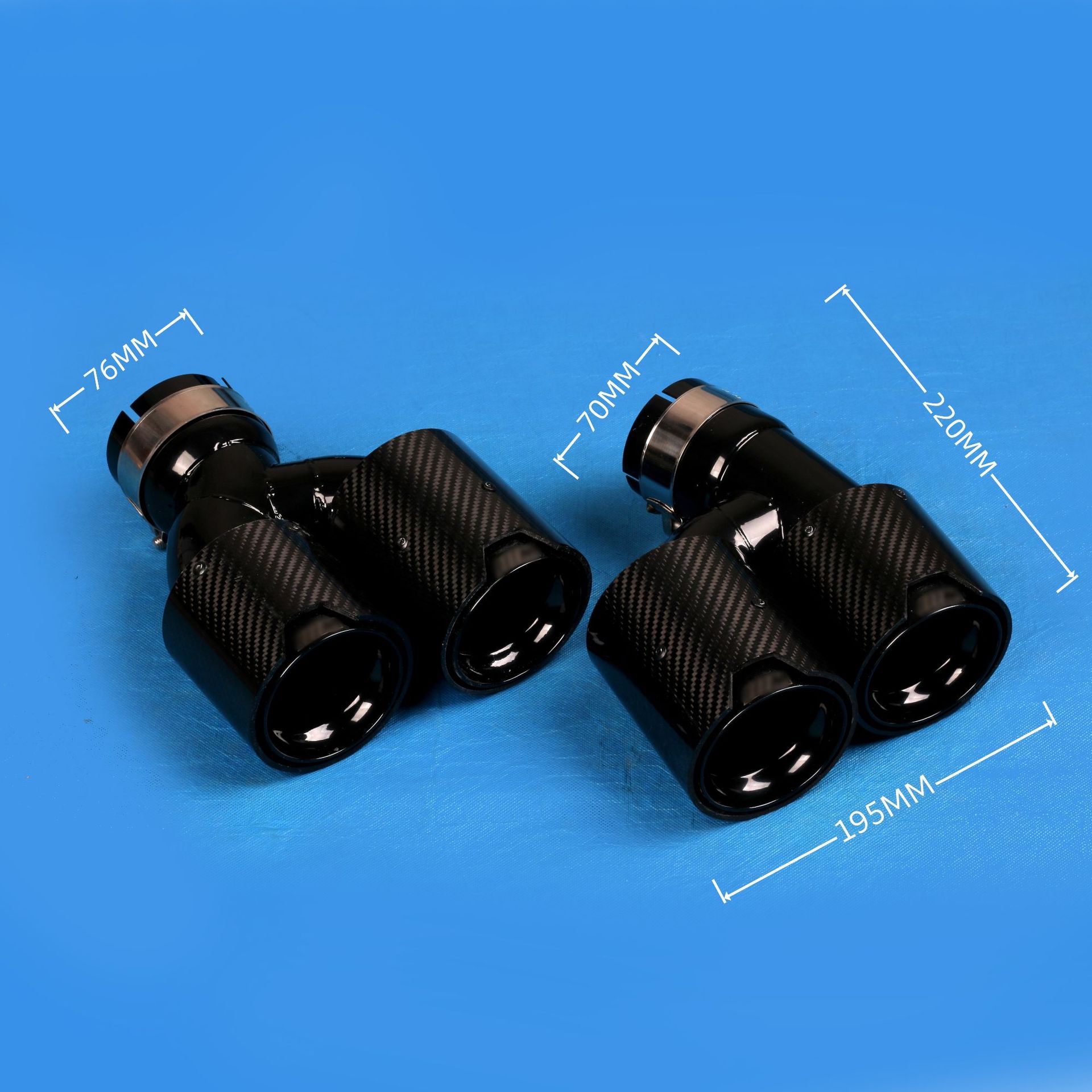 Suitable for Bmw 5 Series G30G38 m Style Carbon Fiber Titanium Black Four-Outlet Exhaust Muffler Modification