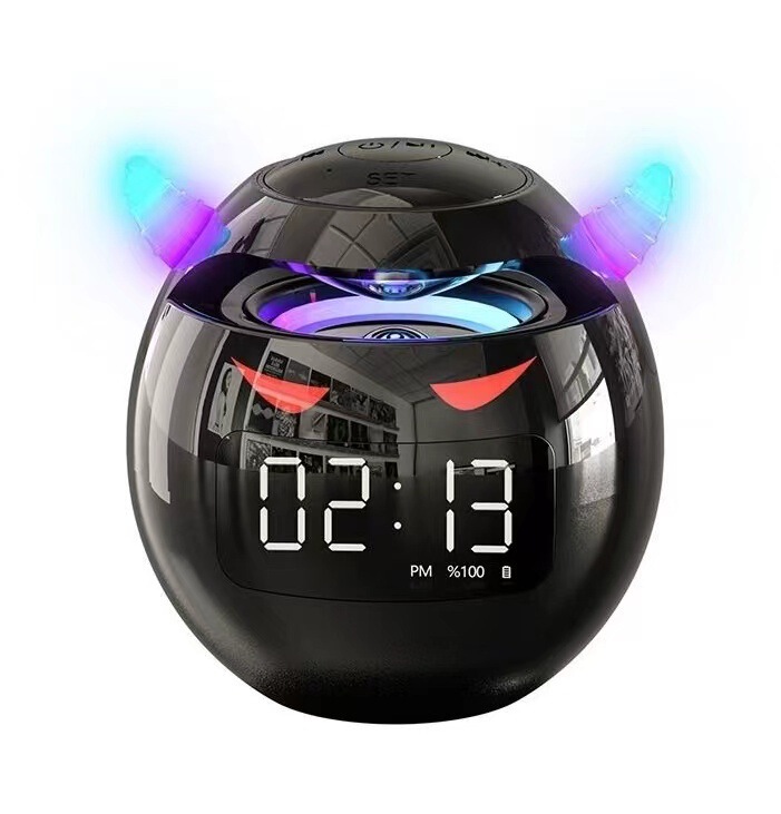 Ai知能小悪魔無線bluetoothスピーカー多機能目覚まし時計カード8d重サブウーファミニクール音響|undefined