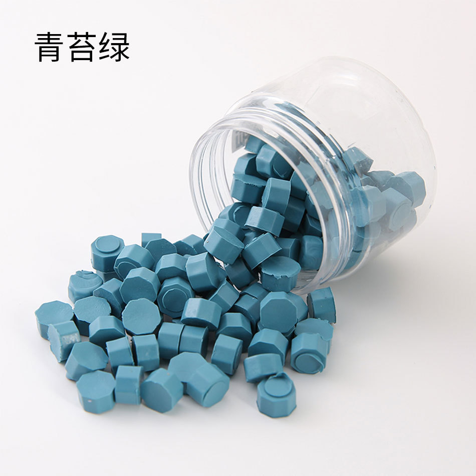 Macaron en caja de 50 colores, cera de pintura de fuego de color mixto, cera de botella granular mate, 60g, peso neto, aproximadamente 38g, sobre, cera sellada