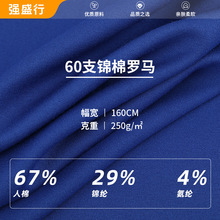 60支锦棉罗马布 250g混纺弹力针织布料 西装套装连衣裙卫衣面料