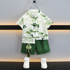 Children's Hanfu Set 2024 Summer Chinese Style Clothing New Chinese Style High-end Improved Tang Suit Kindergarten Performance Costume