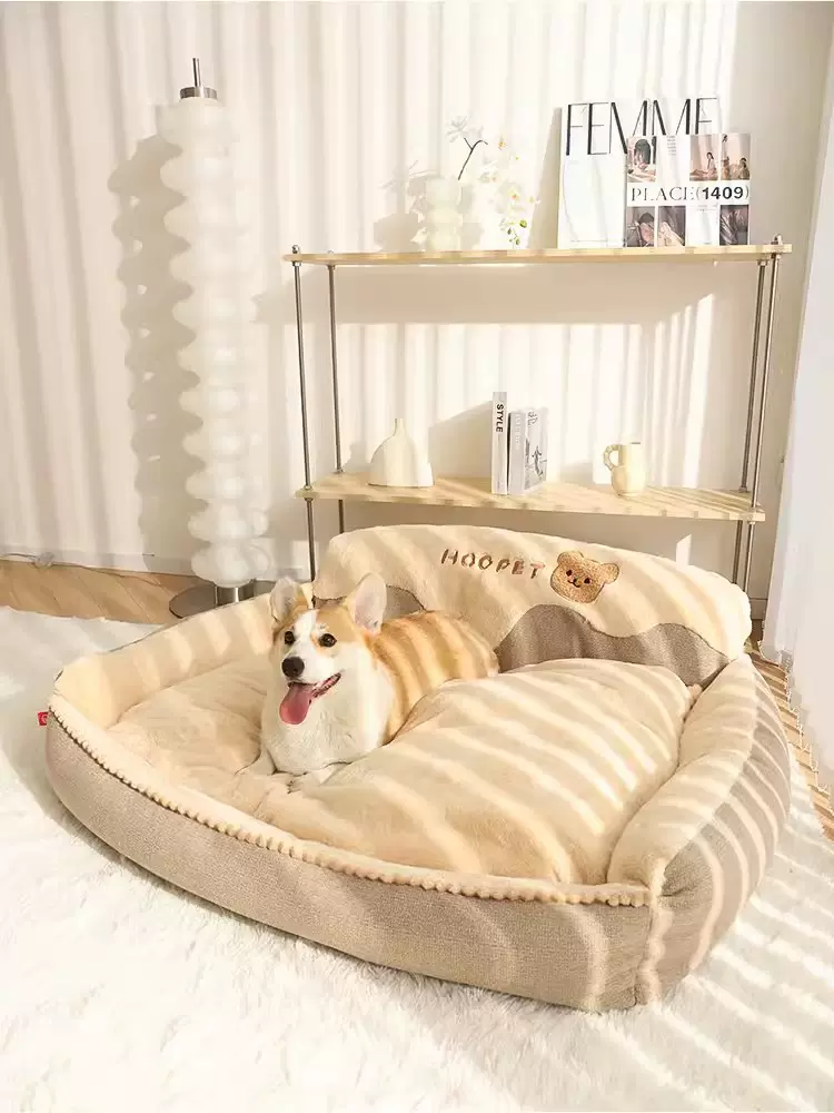 狗窝冬季保暖大型犬金毛柯基四季通用宠物睡觉用猫窝可拆洗狗狗床