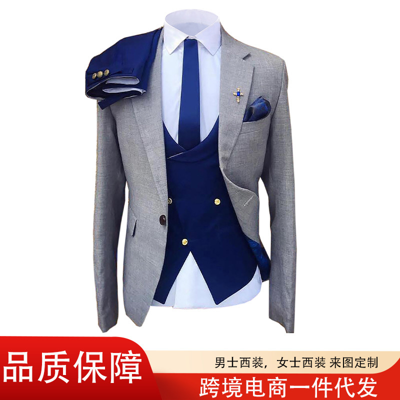 Export Original Men's Suit Spot Wedding Business Banquet Job Suit Men's New Vest Suit Men's Suit Export Original Men's Suit Spot Wedding Business Banquet Job Suit Men's New Vest Suit Men's Suit