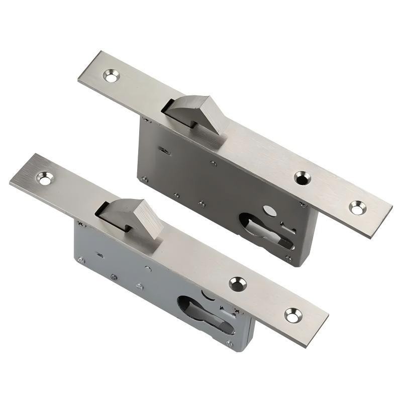 Cerradura de puerta corredera de acero inoxidable estándar europeo personalizada Panel grueso de bloqueo de puerta deslizante 30 bloqueo de puerta deslizante de gancho único