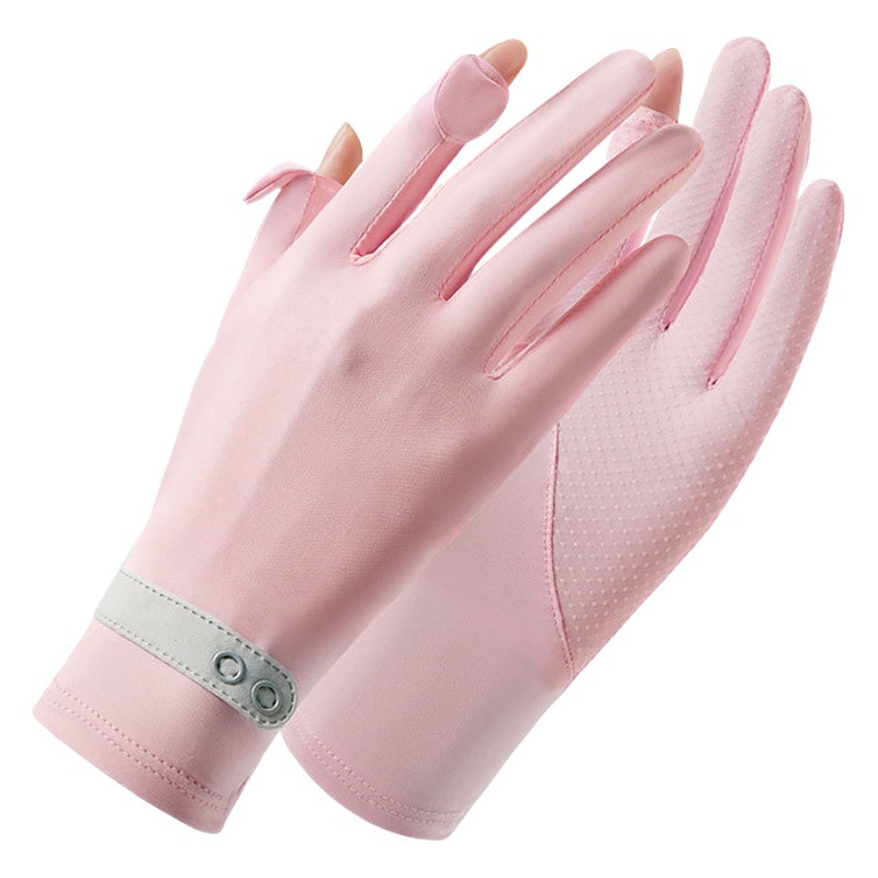 Summer Sun Protection Gloves for Women, Anti-Uv, Thin, Non-Slip, Breathable, Ice Silk Cycling Sun Protection Gloves for Women Y136