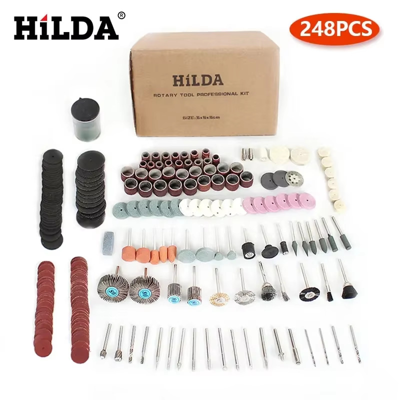 旋转工具配件，适用于轻松切割、研磨、砂光、雕刻及抛光工具组合