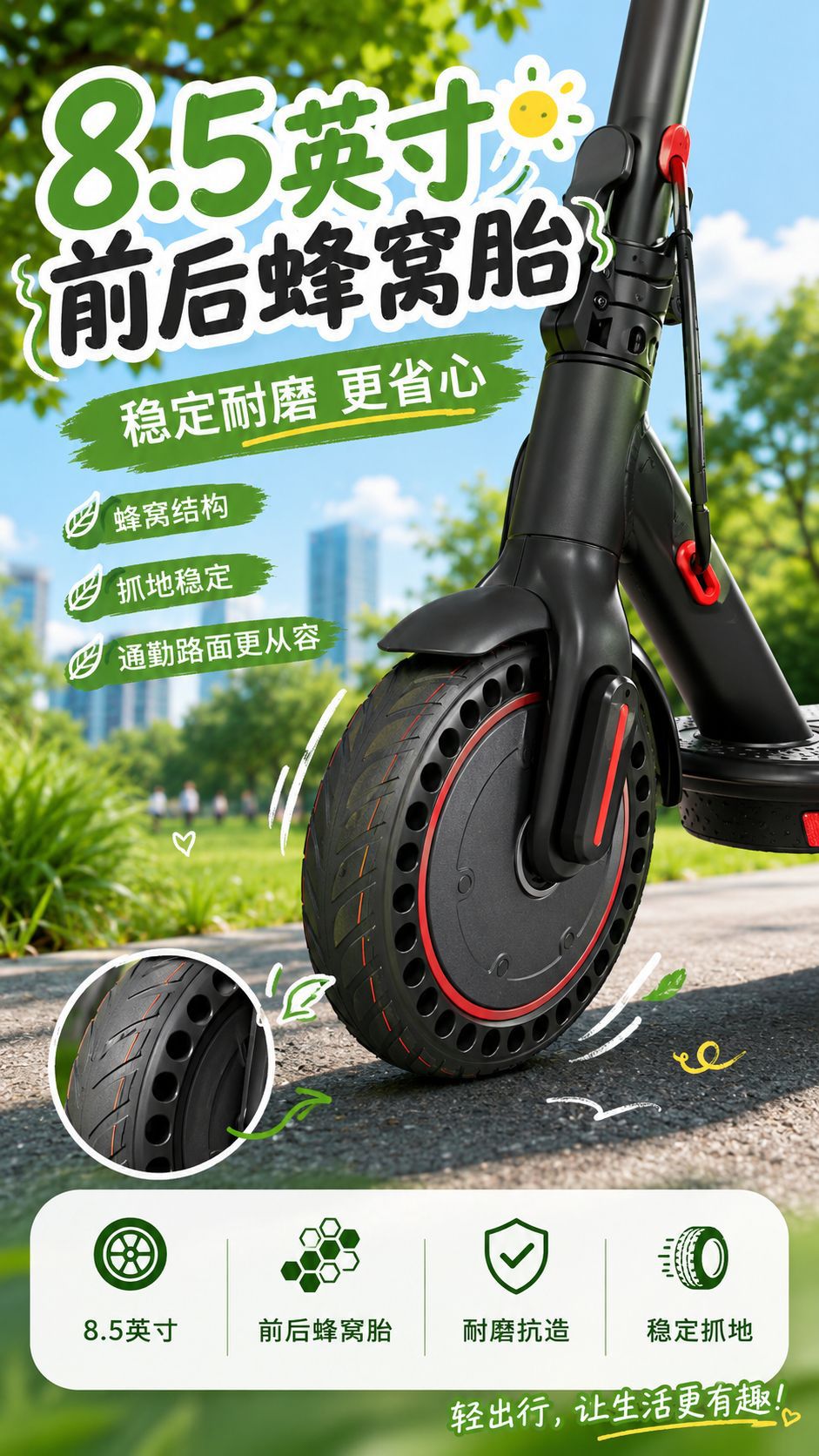 Yidouyi Electric Scooter for Teenagers and College Students, Two-Wheeled Portable Mobility Aid for Adults, Foldable Electric Scooter