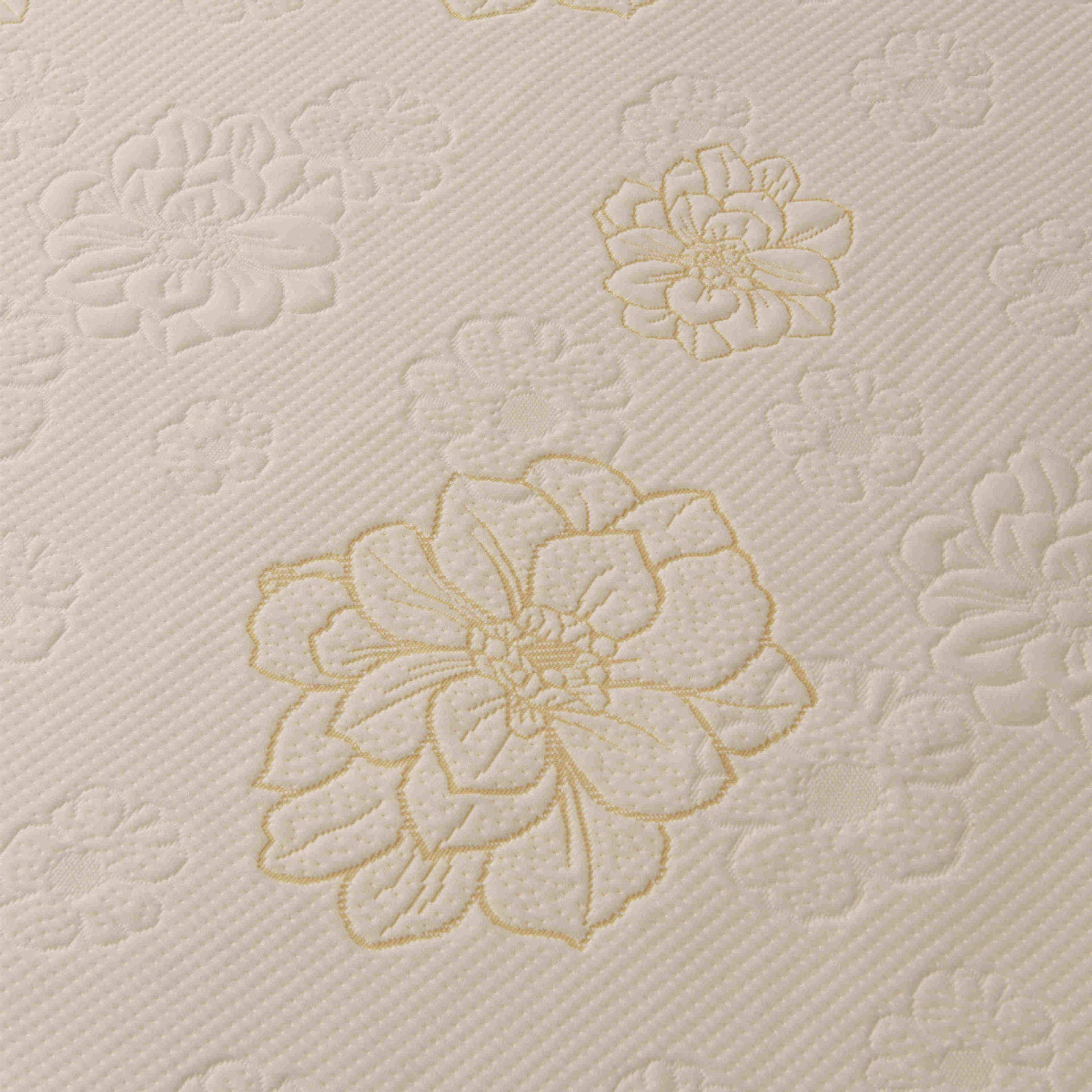[Fabricante] 180 gramos de tela de colchón amarillo unilateral tejido jacquard patrón floral de venta caliente tela de colchón