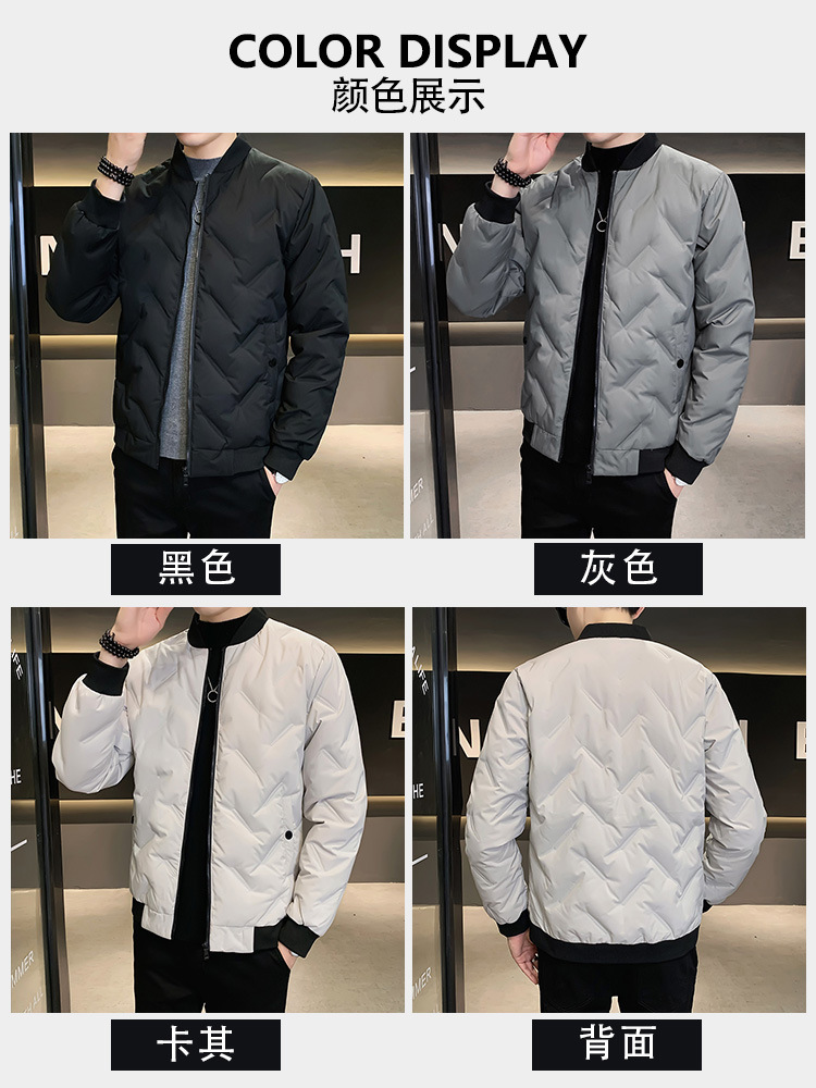 Abajo chaqueta para hombres 2023 invierno nuevo corto ligero soporte collar suelto blanco pato abajo cálido abrigo de moda para hombres