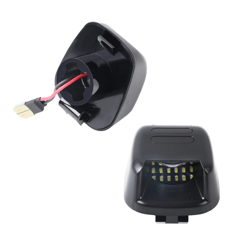 2Pcs Red White Light 18 Lamp Black Led License Plate Light for Nissan Navara D40 Titan 07-19 Years