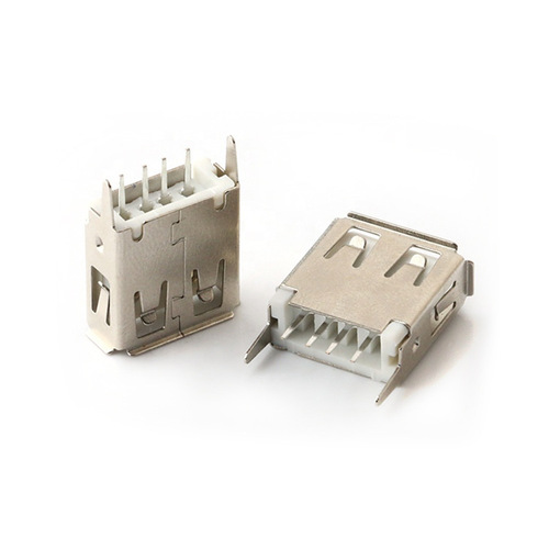 Guodian Electronics usb female seat vertical socket straight leg 180 degree flat mouth A female port no curling bent leg usb connector