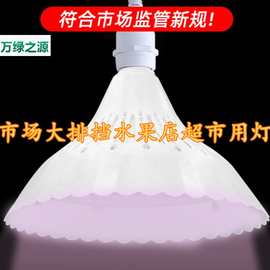 绿鸟全光谱新国标led生鲜灯猪肉灯e27螺口卤菜熟食专用灯超市水果
