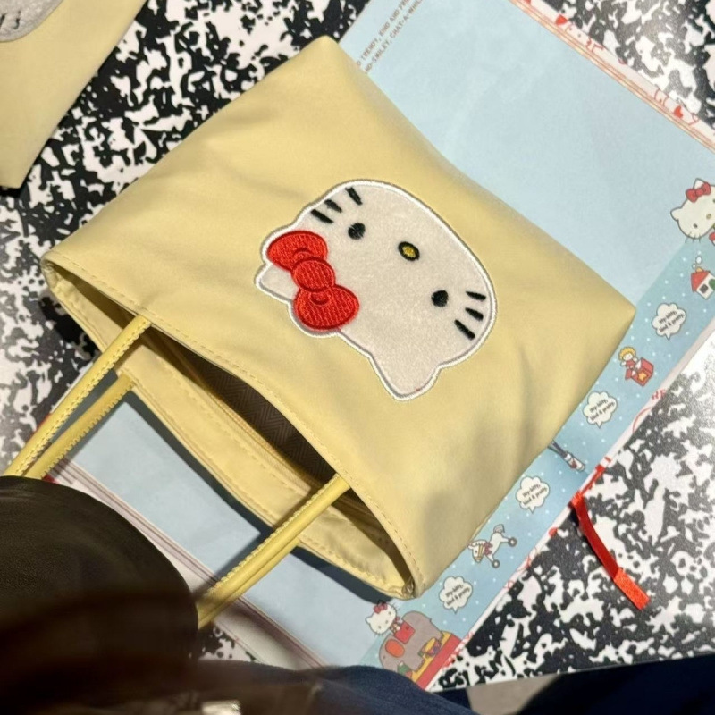 新しい刺繍漫画かわいい女の子シルクハンドバッグショルダーバッグハイエンドの女性のバッグ通勤ハンドバッグ|undefined