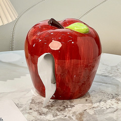 平安喜楽創意アップルティッシュボックス収納家庭用リビングルーム茶卓寝室陶磁器装飾引き出し箱