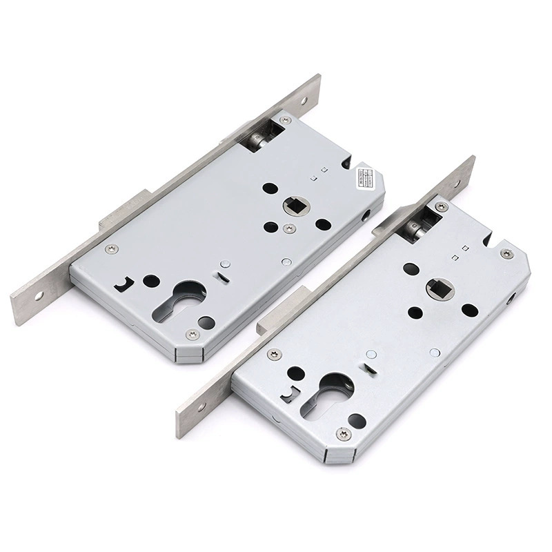 Cerradura de acero inoxidable estándar europeo de puerta de fuego personalizada 85 serie puerta médica doble lengua cerradura mecánica