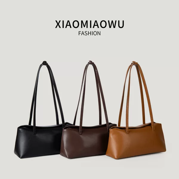 Retro Versatile Pure Color Pu Handbag for Female Office Workers, Casual and Simple Korean Style New Shoulder Bag for Work, High-End Feel