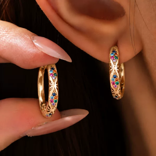 European and American Ins-Style Zircon Heart-Shaped Earrings, Eco-Friendly Copper, Direct Shipping, Light Luxury, High-End Earrings Wholesale for Women