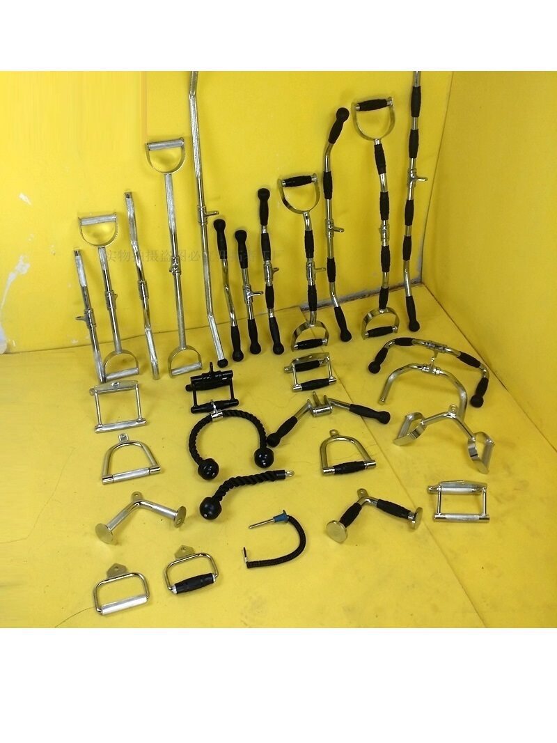 器材拉杆划船低拉高位下把手配件健身房电镀拉把大飞鸟