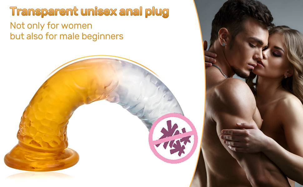 Crystal Transparent Suction Cup Dildo with TPE Body and Strong Suction Base — detail image 4