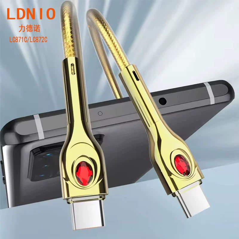 Провод для быстрой зарядки телефона LDNIO 65W двойная головка USB-C кабель Type-C с двумя сторонами разъема USB3.1 быстрая зарядка 2
