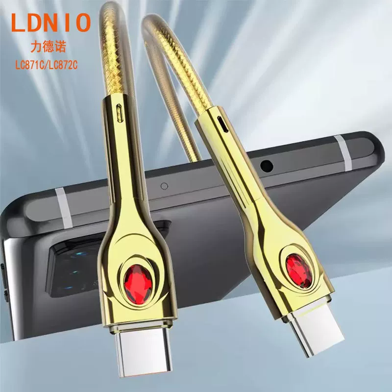 Провод для быстрой зарядки телефона LDNIO 65W двойная головка USB-C кабель Type-C с двумя сторонами разъема USB3.1 быстрая зарядка 2
