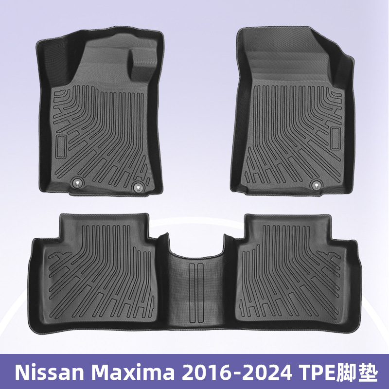 Para Nissan Maxima 2016 - 2024 3D todo el tiempo TPE almohadilla para los pies almohadilla del maletero